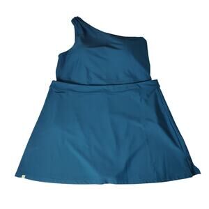 Summersalt Sz 20 1XL Sidestroke One Shoulder One Piece Swimsuit and Skirt Teal